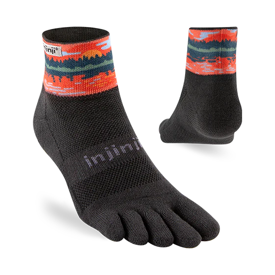 Injinji Men's Trail Mini Crew Artist Designed Toe Sock