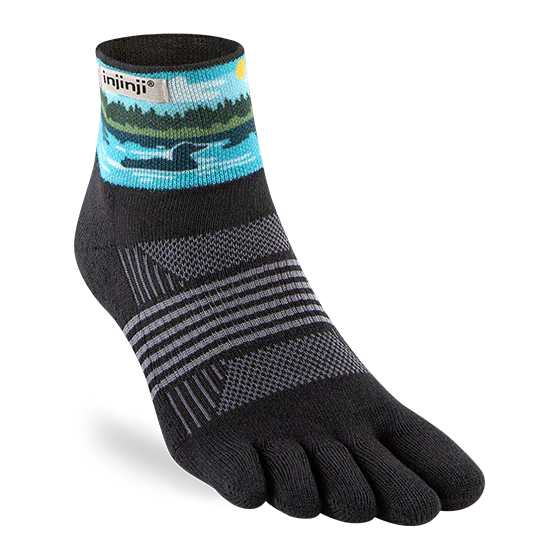 Injinji Women's Trail Mini Crew Artist Designed Running Socks