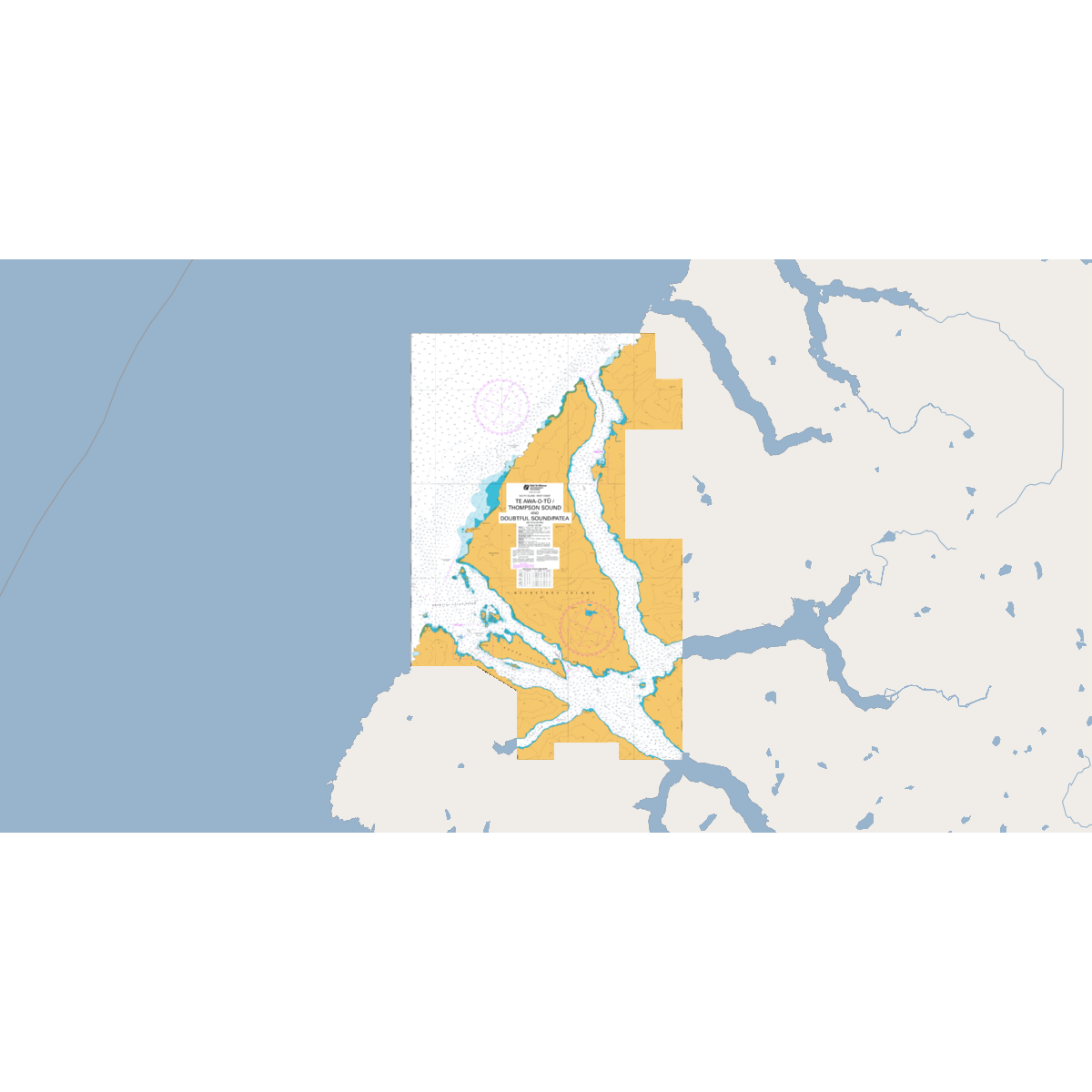 Land Information New Zealand Thomson - Doubtful Sound Marine Chart