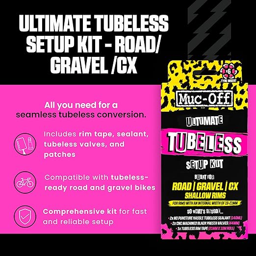Muc Off Ultimate Tubeless Setup Kit - Road 44mm Valves