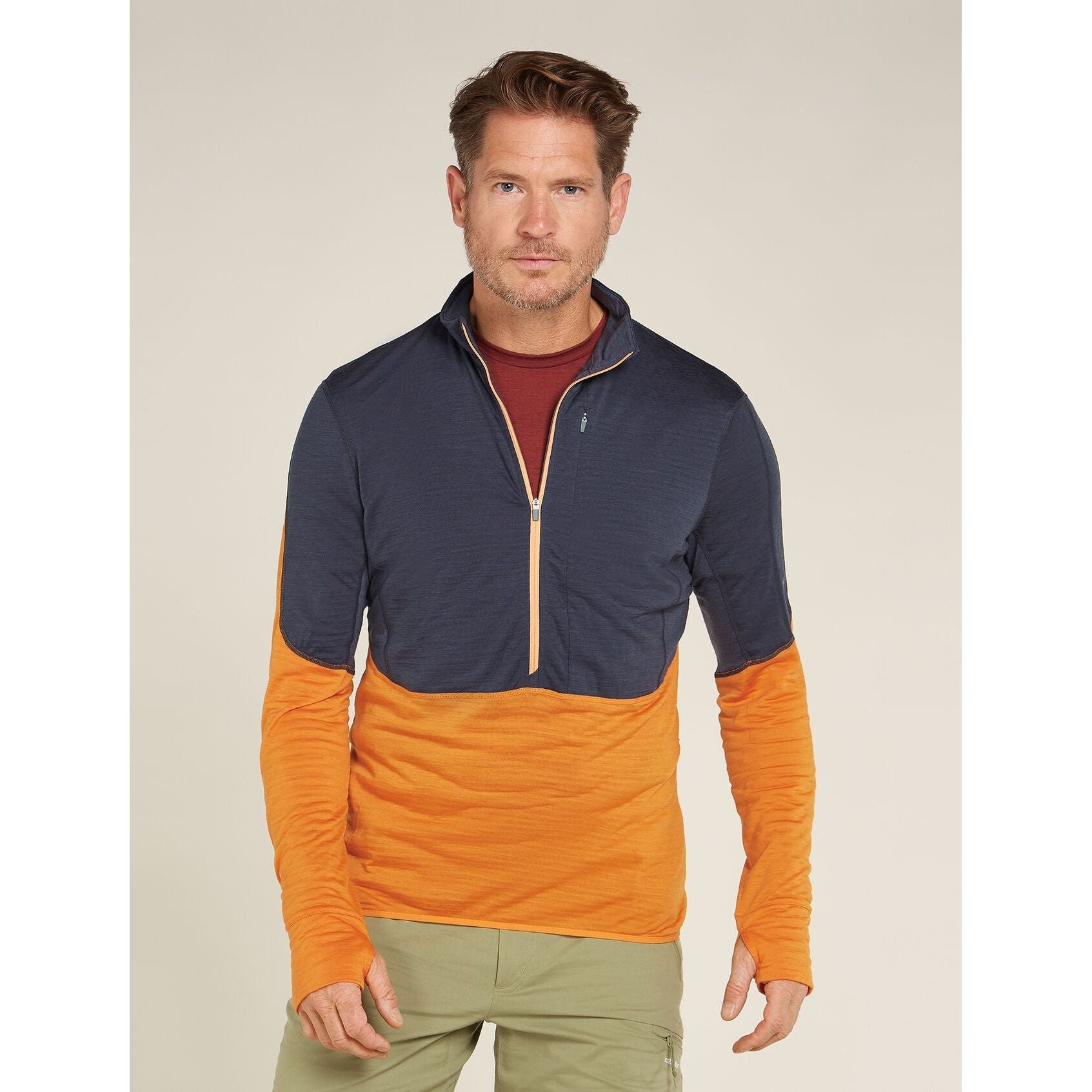 Icebreaker Men's Merino 200 RealFleece Descender Long Sleeve Half Zip