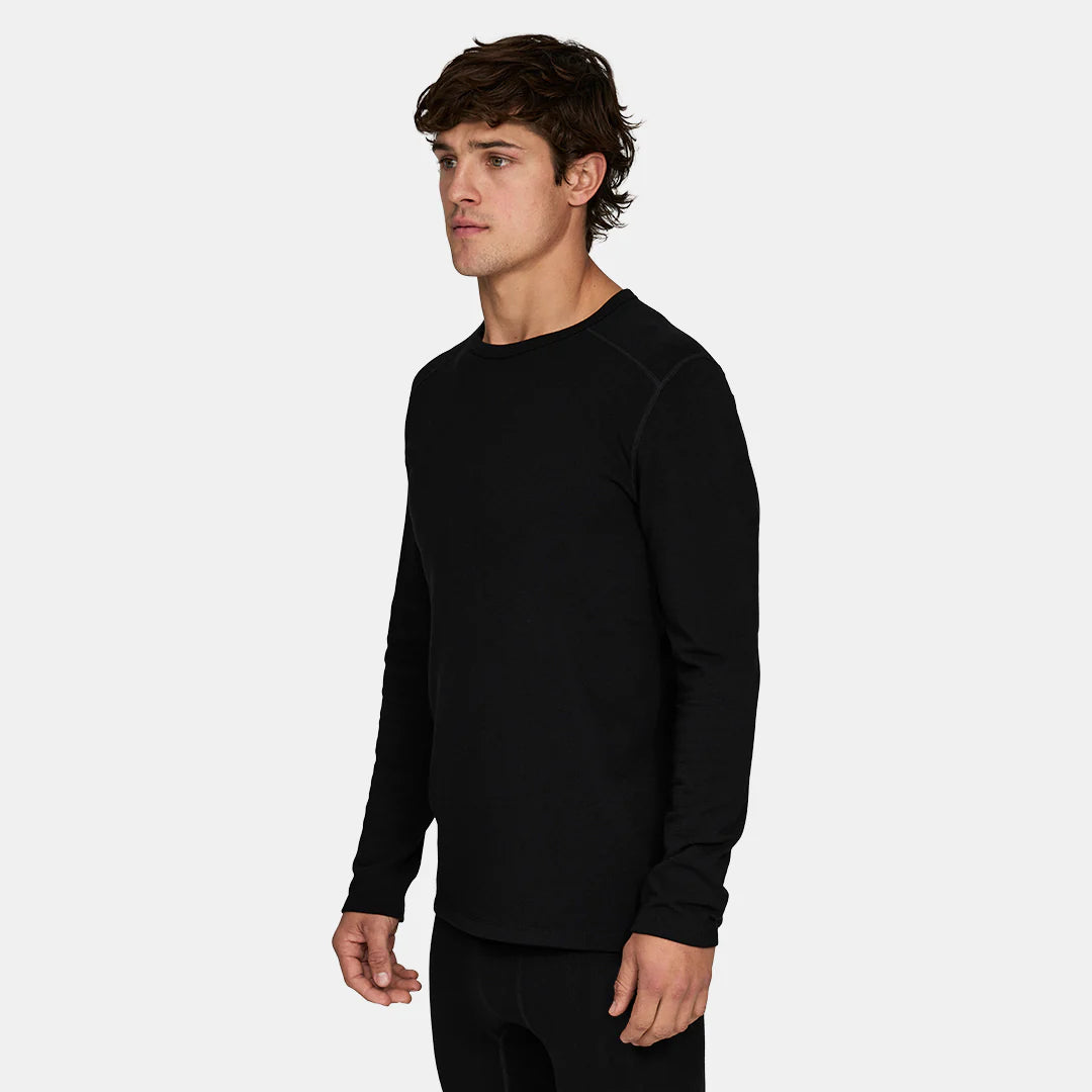 Le Bent Men's Heavyweight Grid Fleece Crew Baselayer