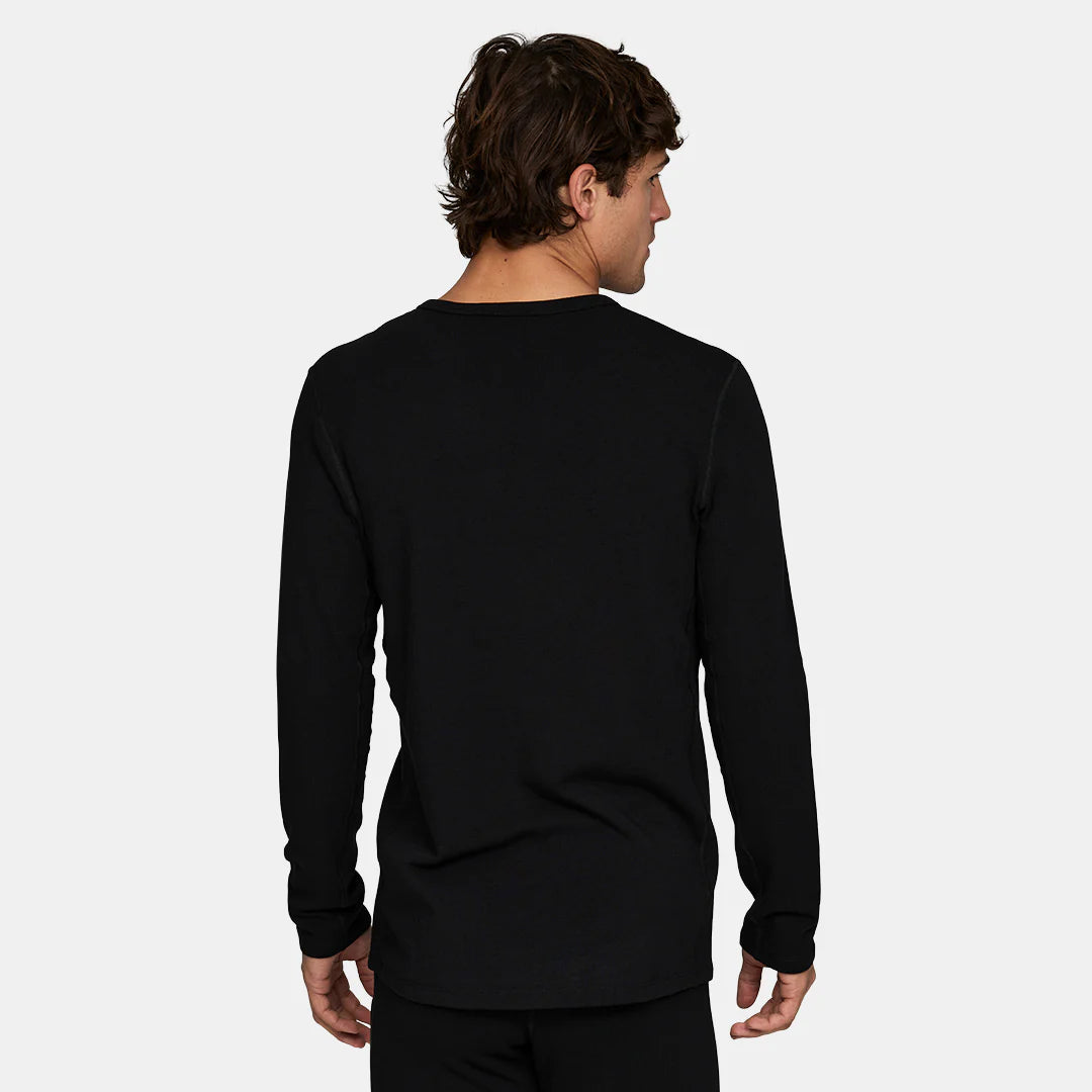 Le Bent Men's Heavyweight Grid Fleece Crew Baselayer