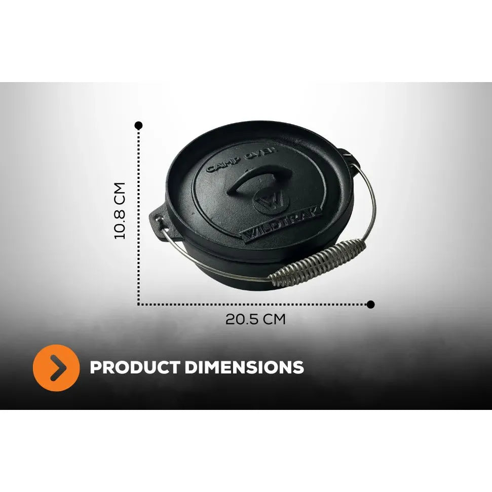 Wildtrak 2 Quart Heavy Duty 20.5x10.8cm Camp Oven