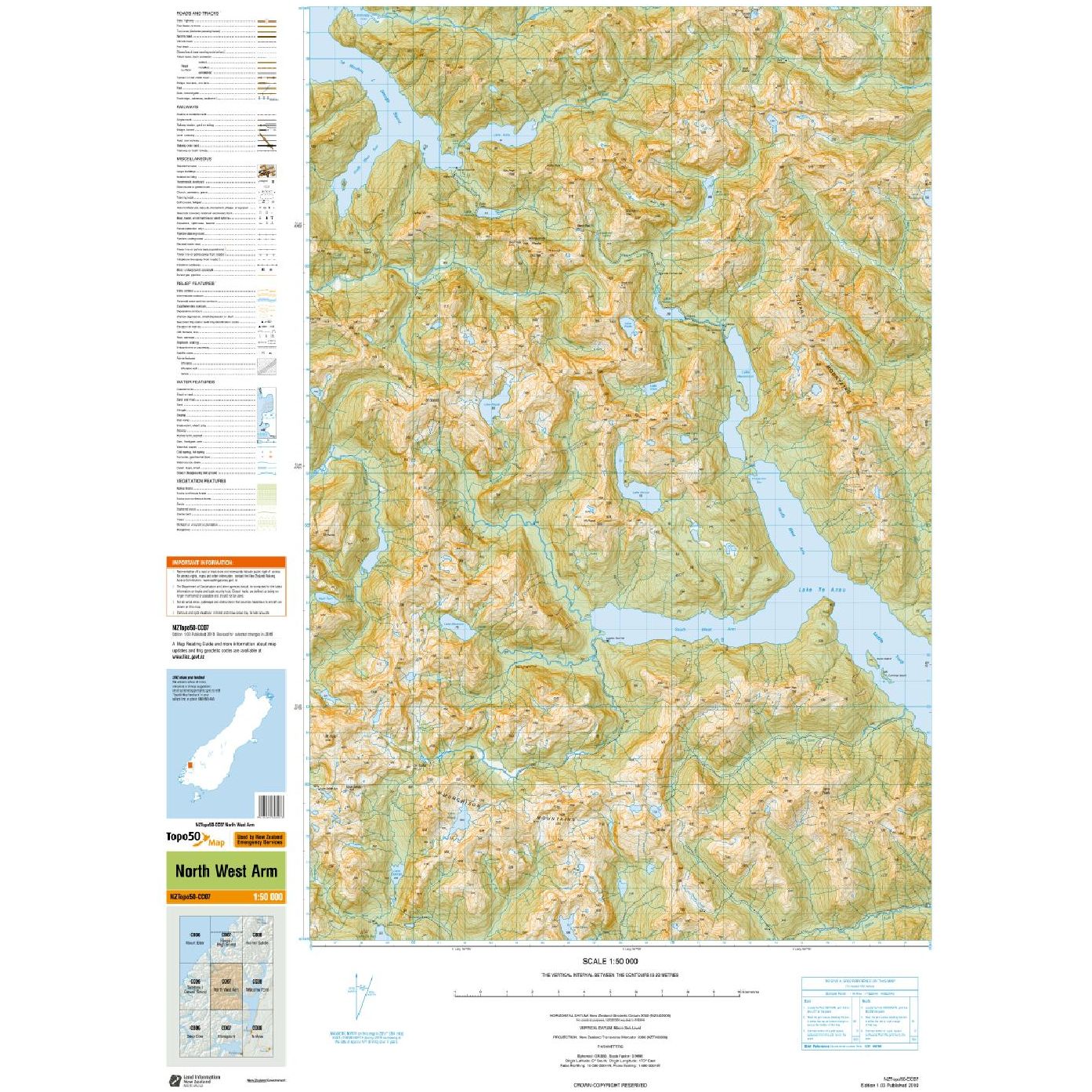 Topo Map 50 North West Arm CC07