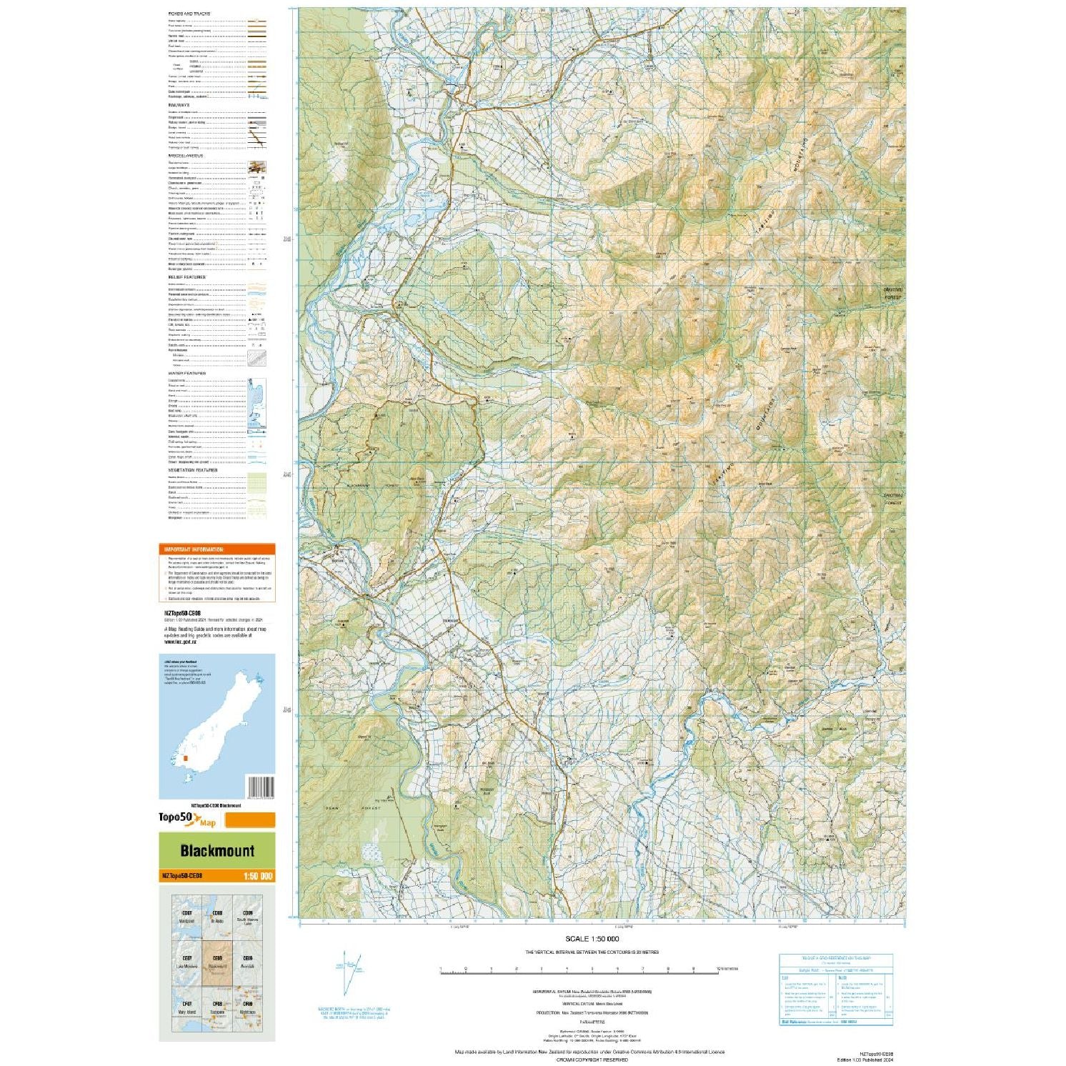 Topo Map 50 Blackmount CE08
