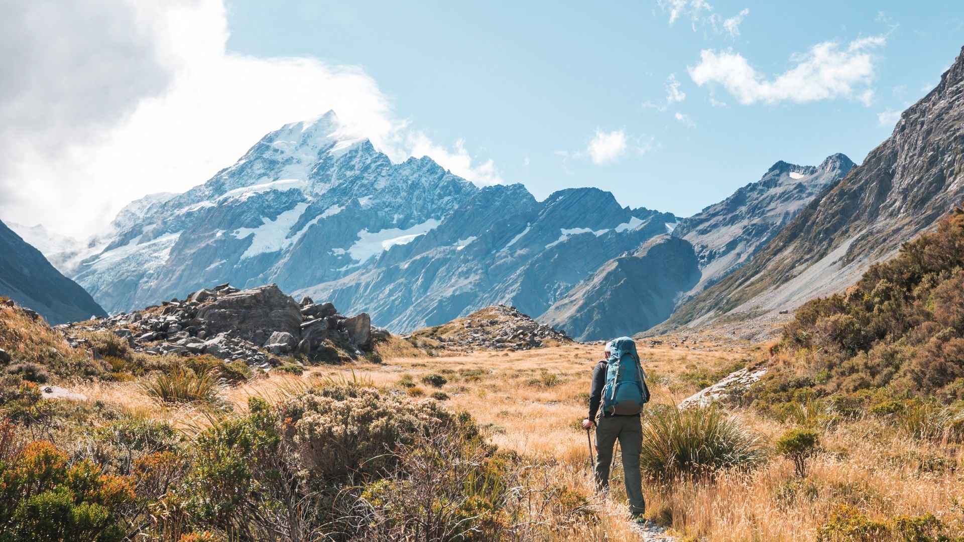 A per hiking though the fiordland with outside sports equipment hire