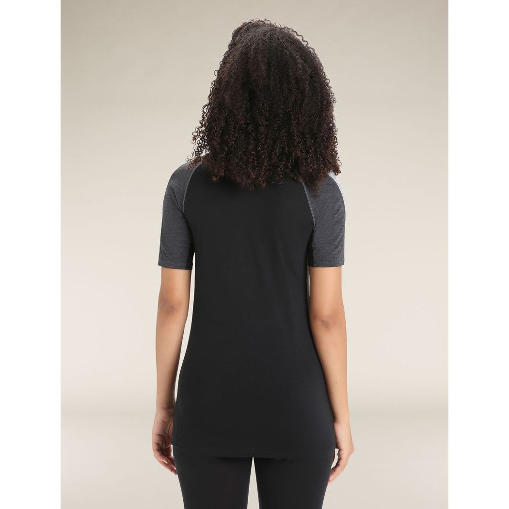 Icebreaker Women's Merino Blend  125 ZoneKnit Short Sleeve Crewe