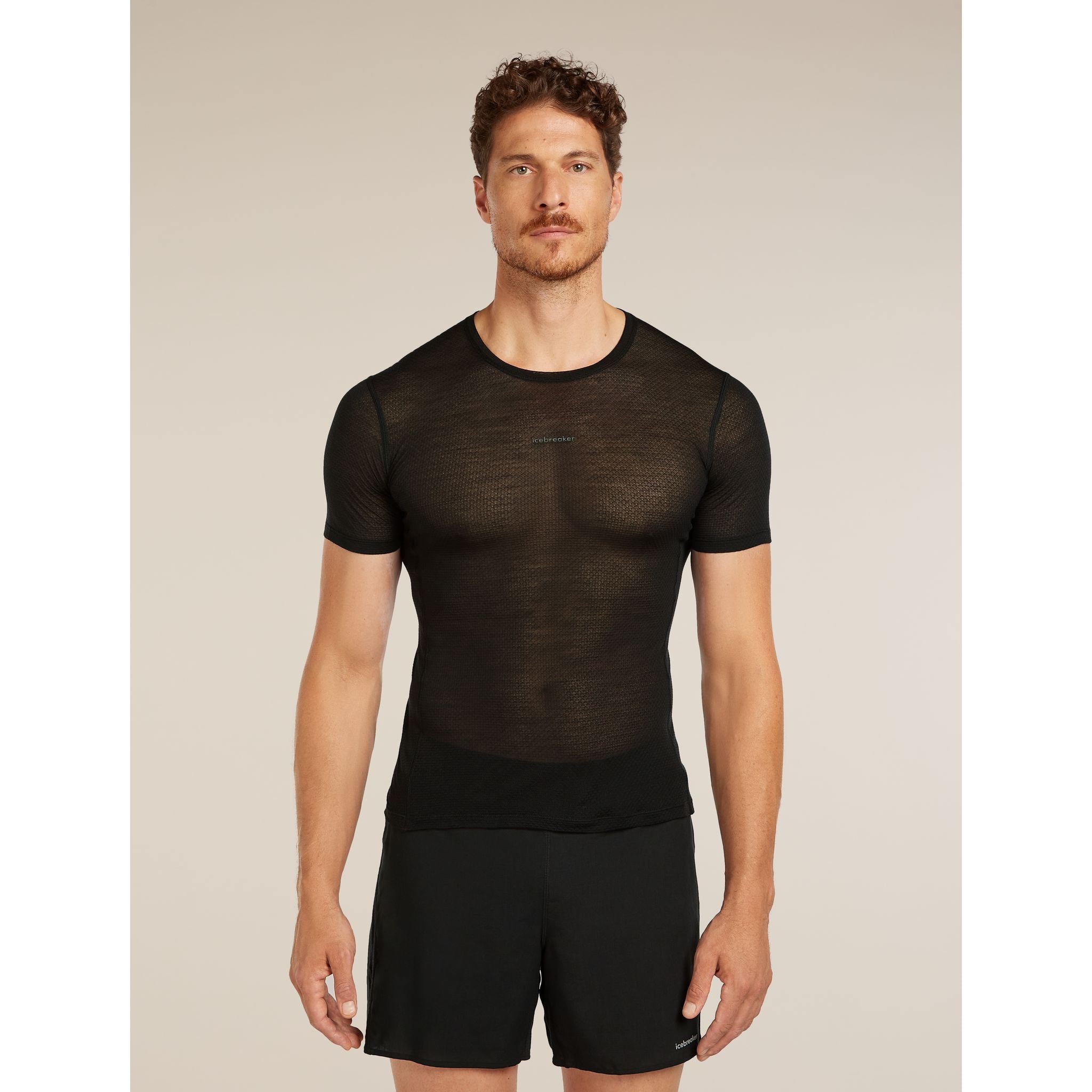 Icebreaker Men's Merino Blend 75 Cool-Lite Featherlight SS Crewe