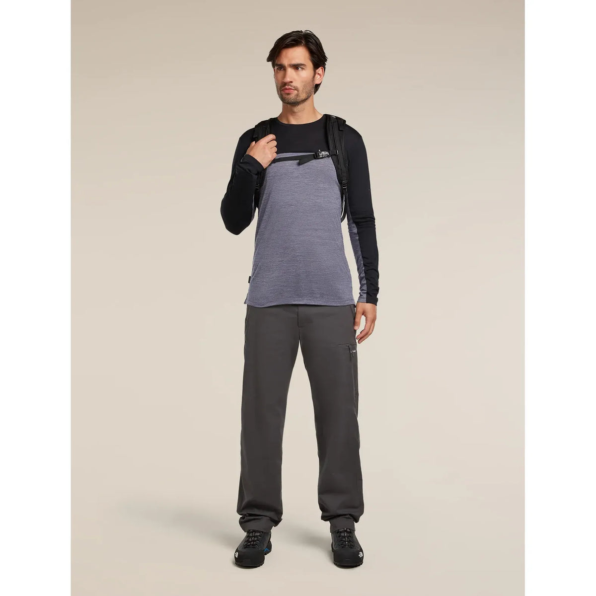 Icebreaker Men's Merino Blend 125 Cool-Lite Sphere LS T-Shirt Colour Block