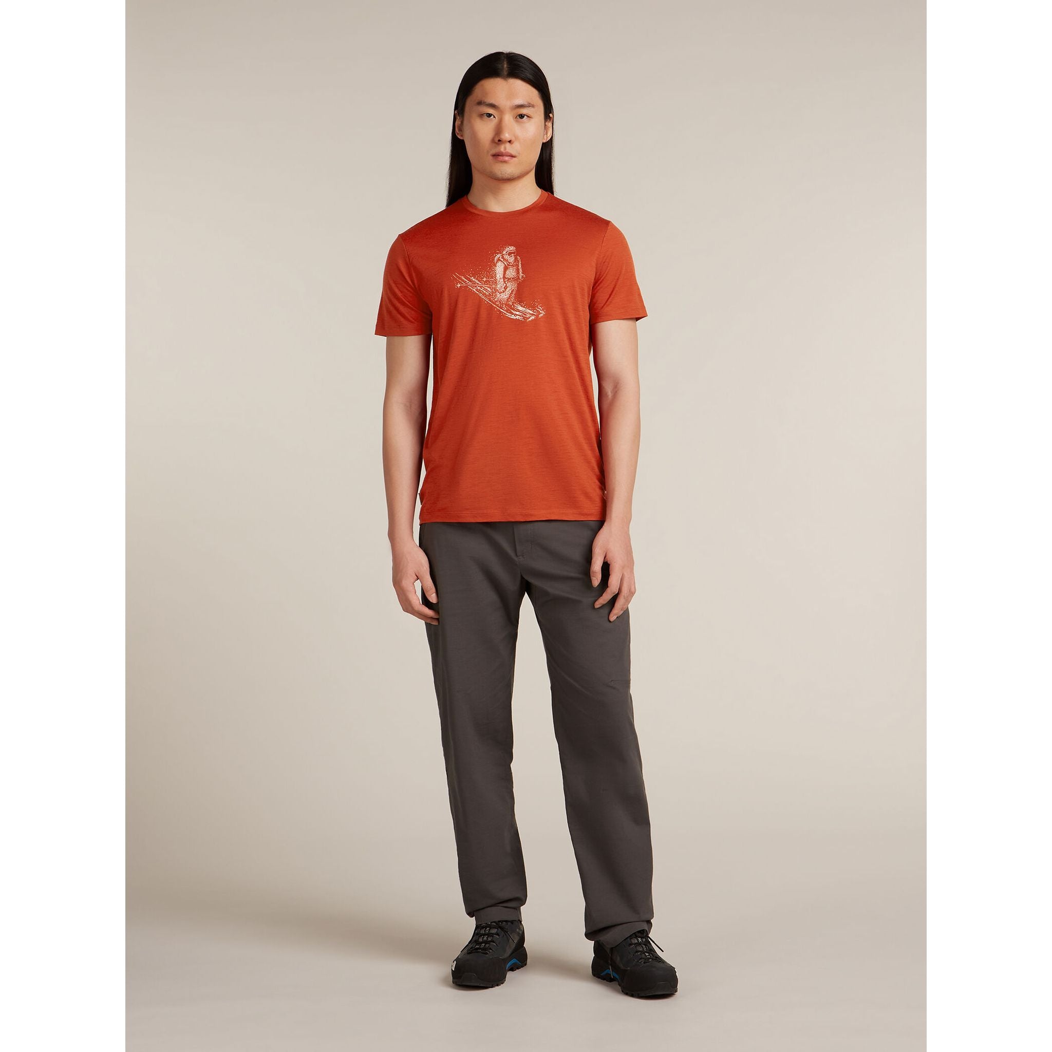 Icebreaker Men's  Merino 150 Tech Lite Short Sleeve Tee Skiing Yeti