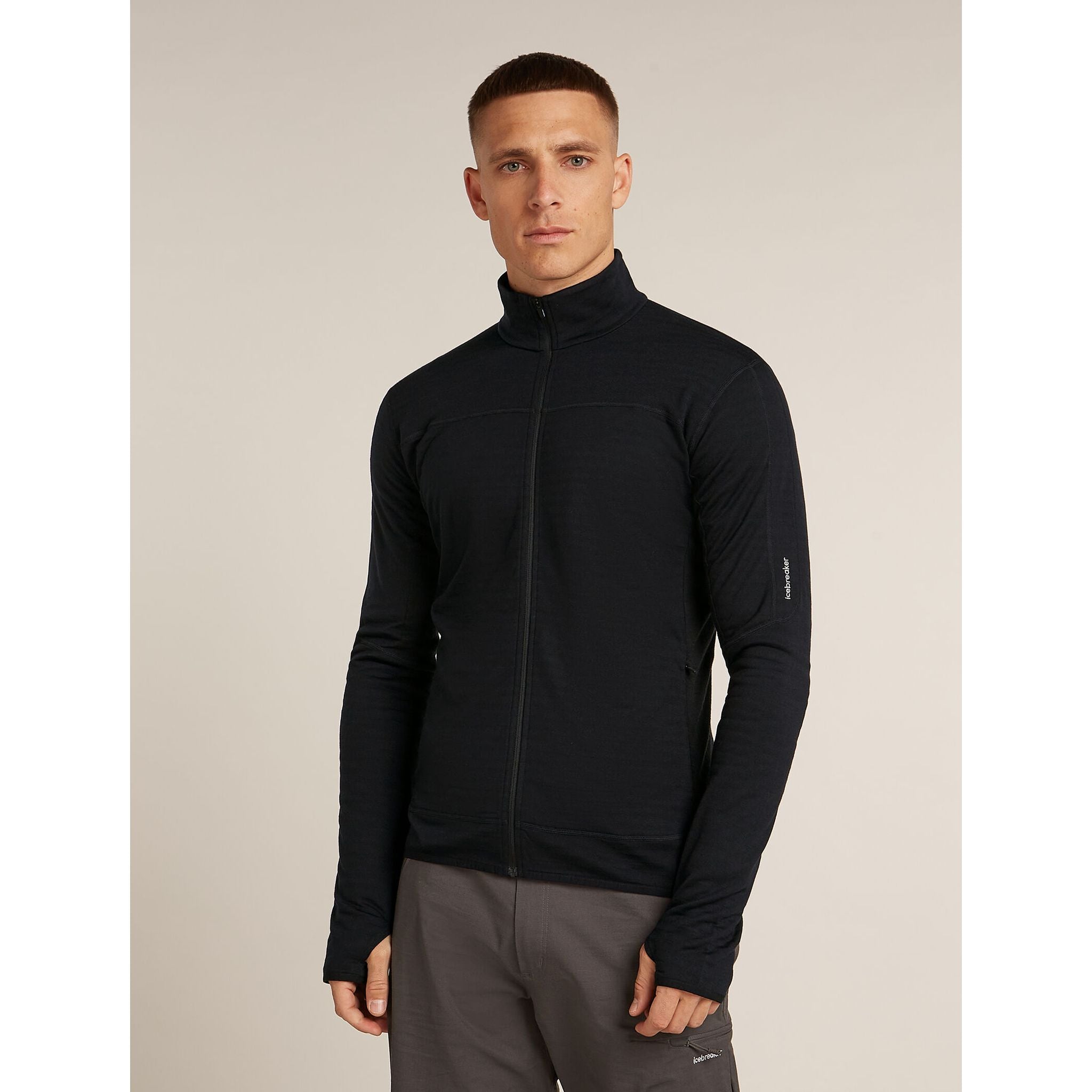 Icebreaker Men's Merino Blend 300 RealFleece Descender LS Zip