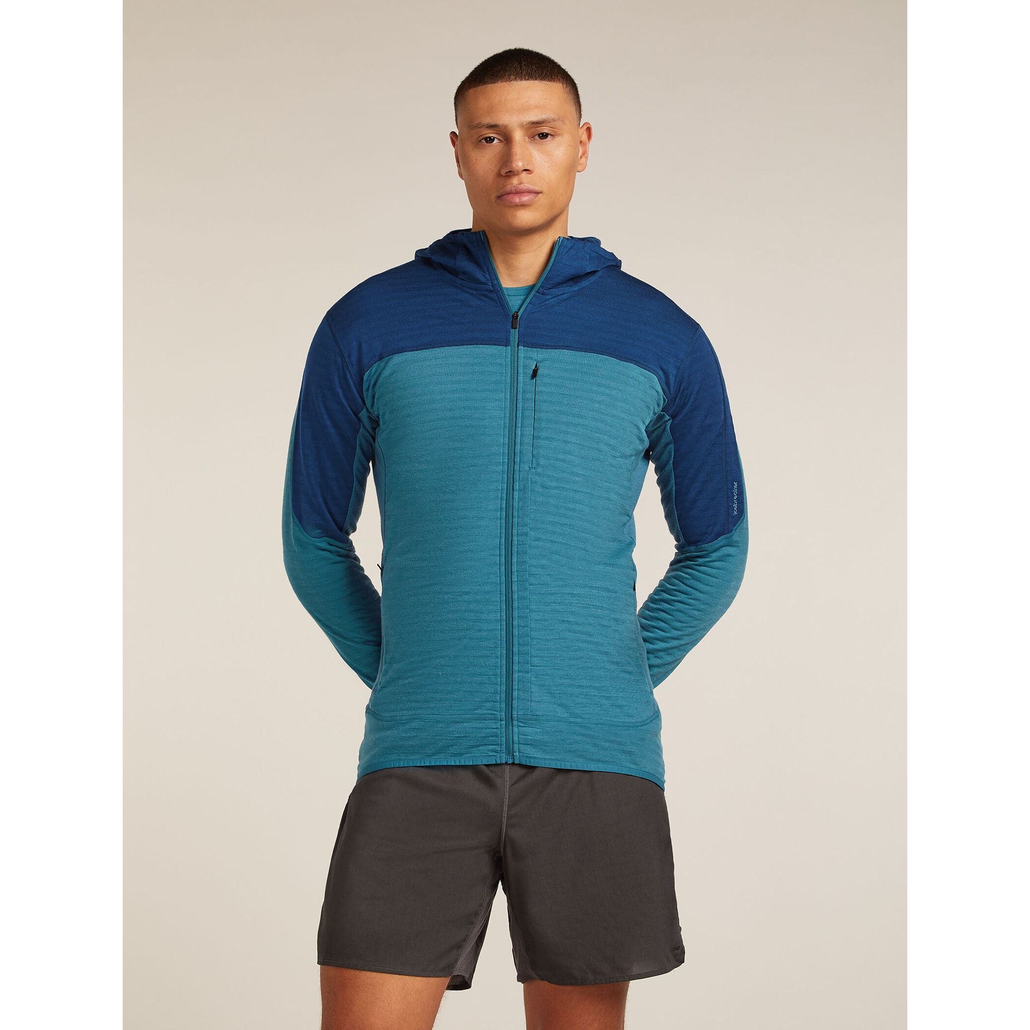 Icebreaker Men's Merino Blend 300 RealFleece Descender LS Zip Hoodie