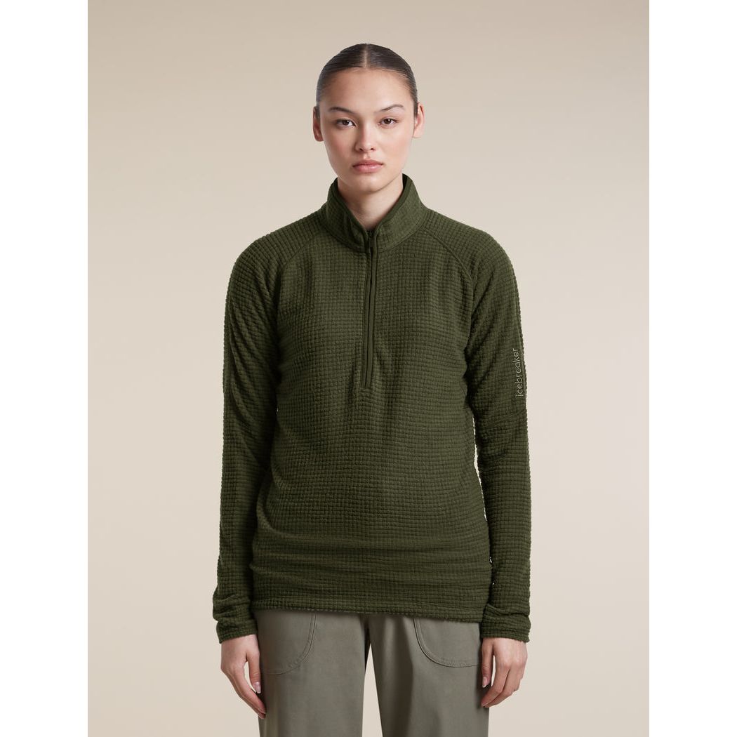 Icebreaker Women's Merino 400 RealFleece Peaksland Long Sleeve Half Zip