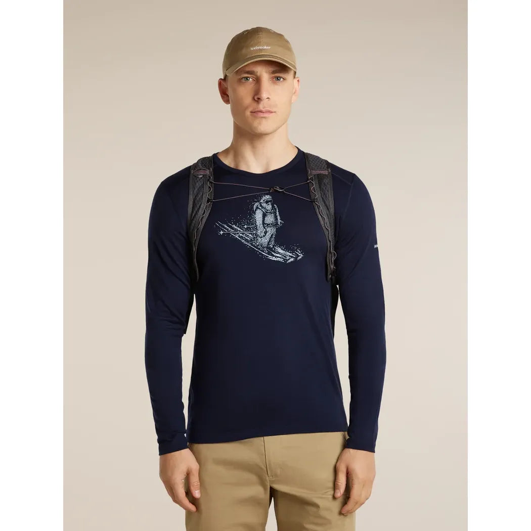 Icebreaker Men's Merino 200 Oasis Long Sleeve Crewe Skiing Yeti
