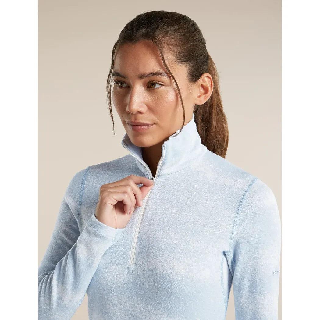Icebreaker Women's Merino 260 Oasis Vertex Long Sleeve Half Zip Chillwave