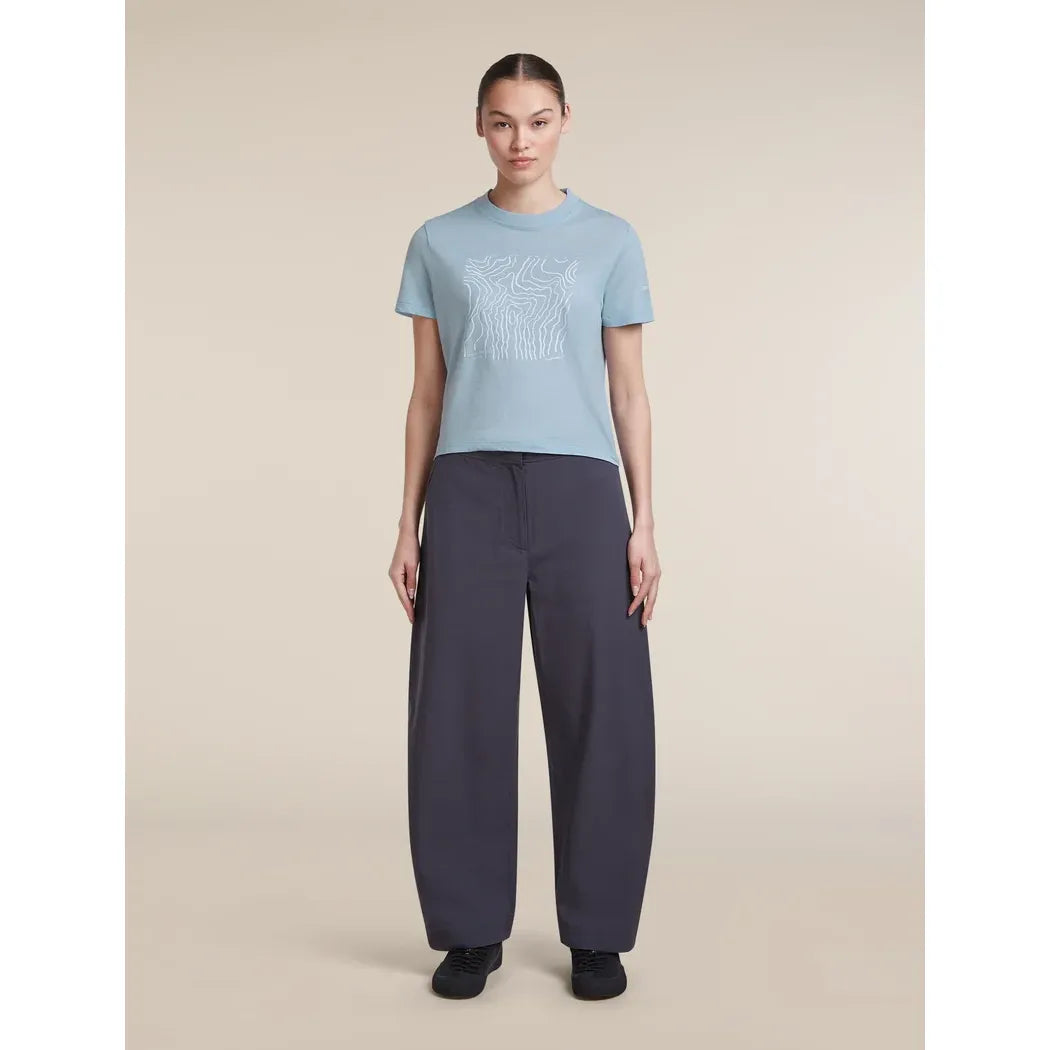 Icebreaker Women's Merino 150 Tech Lite Crop T-Shirt Great Heights T-Shirts Outside Sports