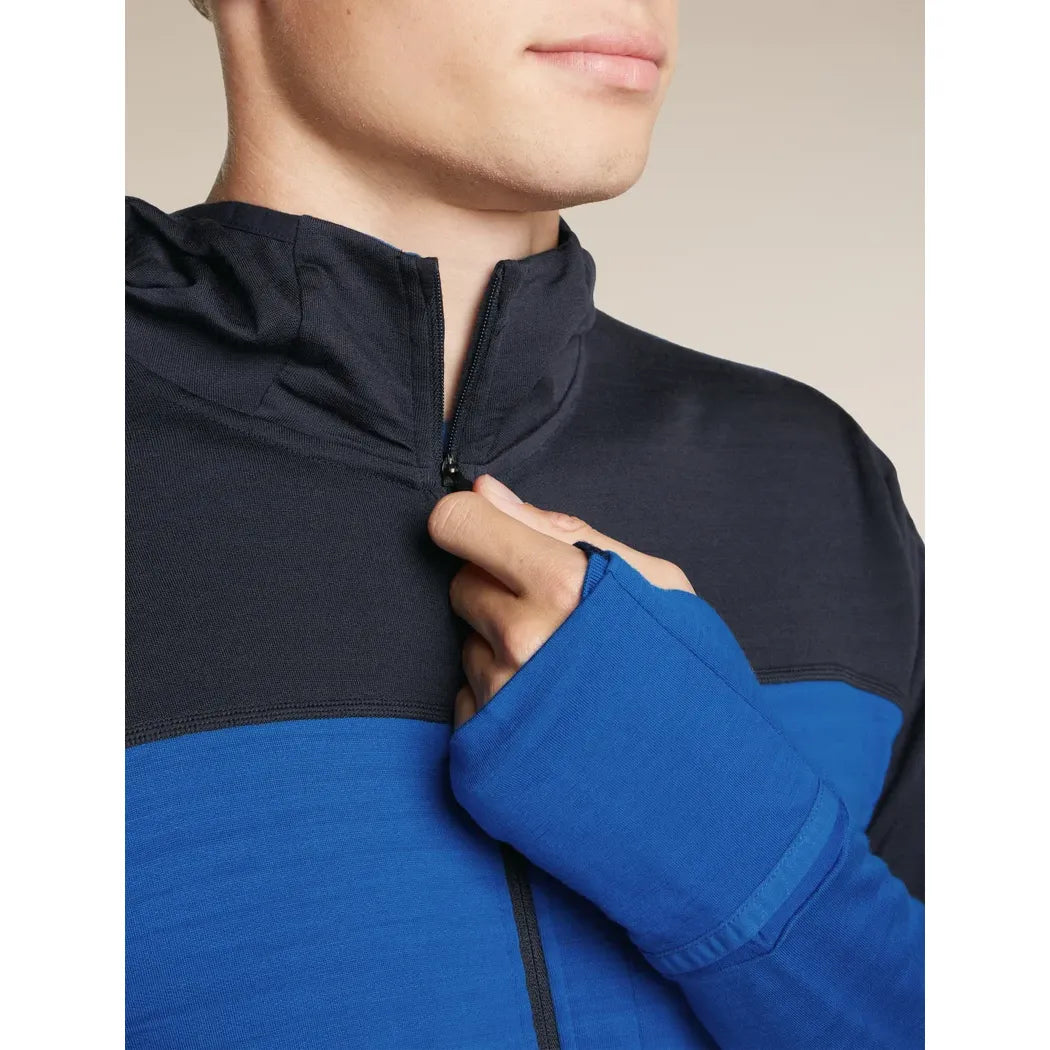 Icebreaker Men's Merino Blend 300 RealFleece Descender Long Sleeve Zip Hoodie