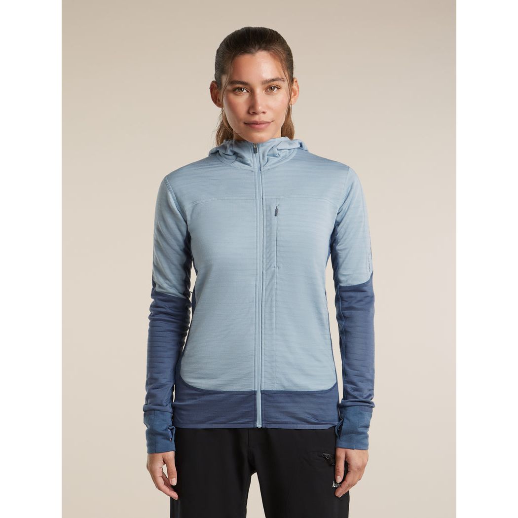 Icebreaker Women's Merino Blend 300 RealFleece Descender Long Sleeve Zip Hoodie