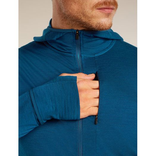 Icebreaker Men's Merino Blend 200 RealFleece Descender Long Sleeve Zip Hoodie