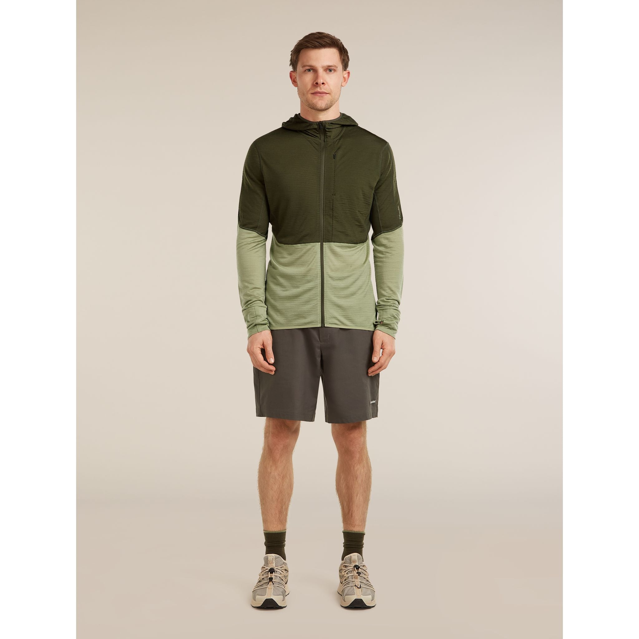 Icebreaker Men's Merino Blend 200 RealFleece Descender Long Sleeve Zip Hoodie