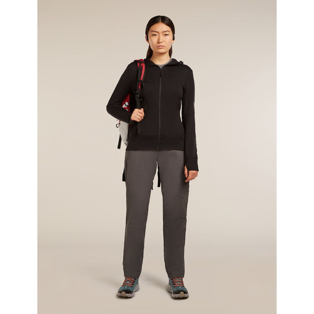 Icebreaker Women's Merino 260 Quantum Long Sleeve Zip Hoodie Fleece Outside Sports