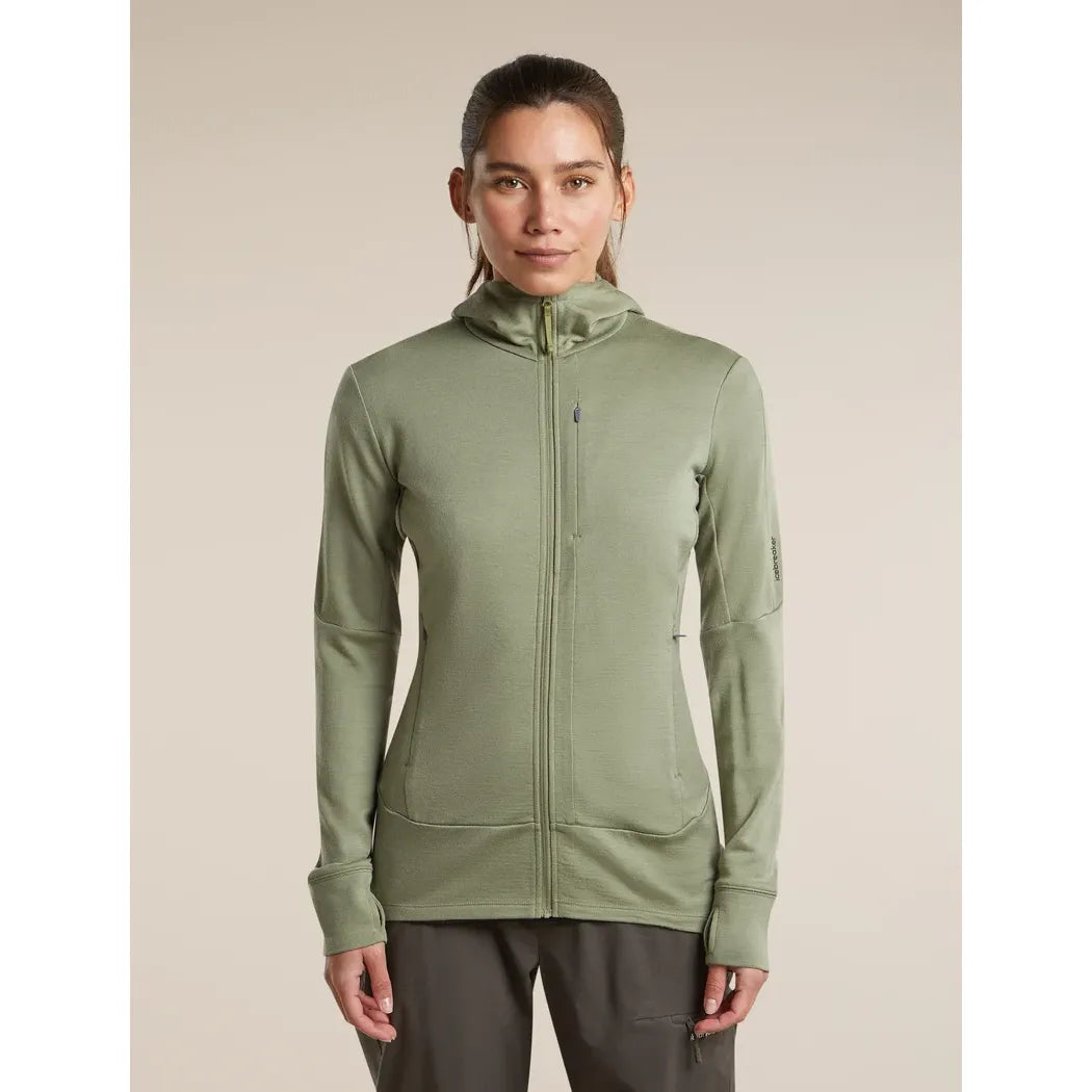 Icebreaker Women's Merino 260 Quantum Long Sleeve Zip Hoodie Fleece Outside Sports