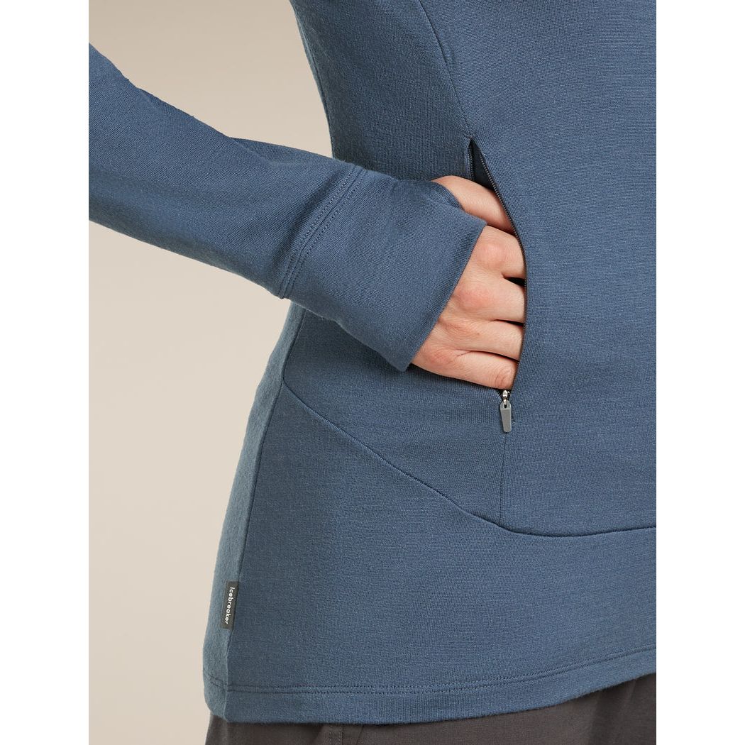 Icebreaker Women's Merino 260 Quantum Long Sleeve Zip Hoodie Fleece Outside Sports