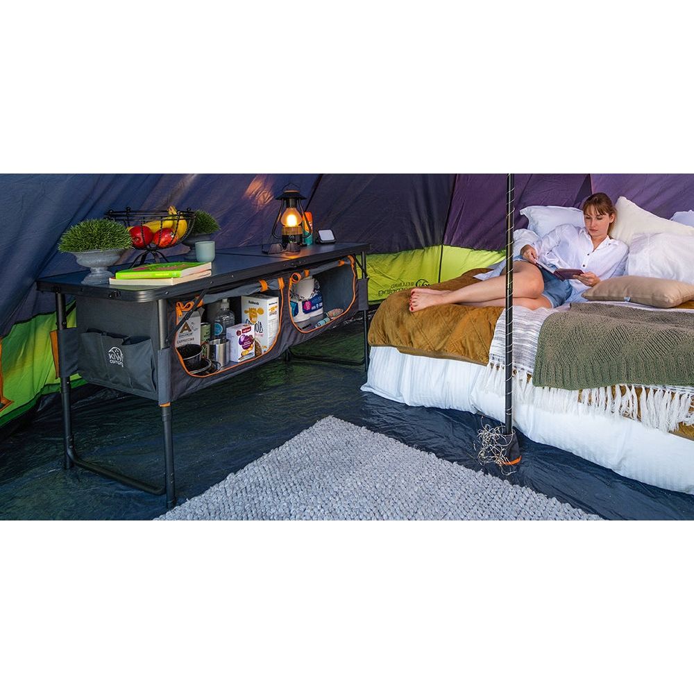Kiwi Camping Bi-Fold Table with Pantry Outside Sports