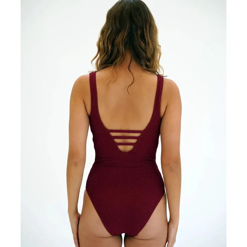 Moontide Women's Retro Deco Plunge Swimsuit