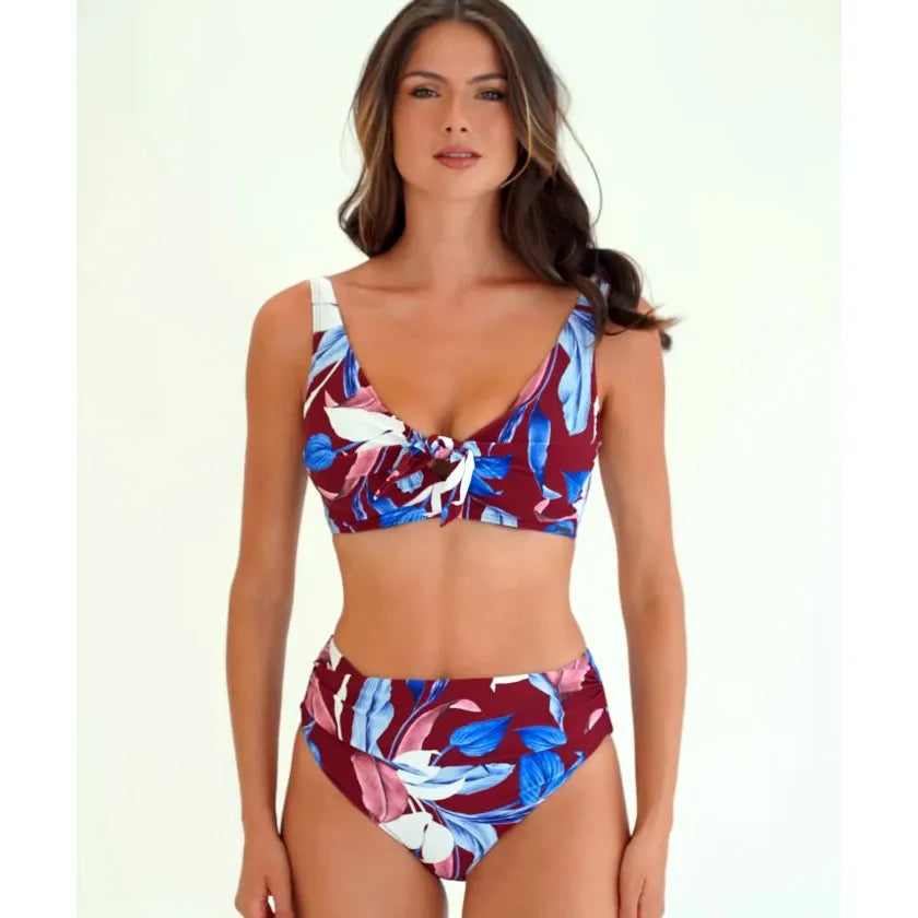 Moontide Women's Botanica Underwire Tie Front Dual Cup Bikini Top