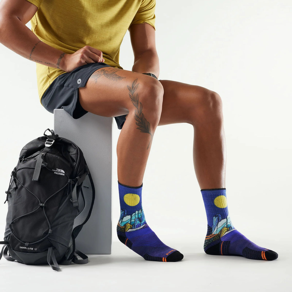 Smartwool Men's Targeted Cushion Winter Myth Print Crew Hiking Socks
