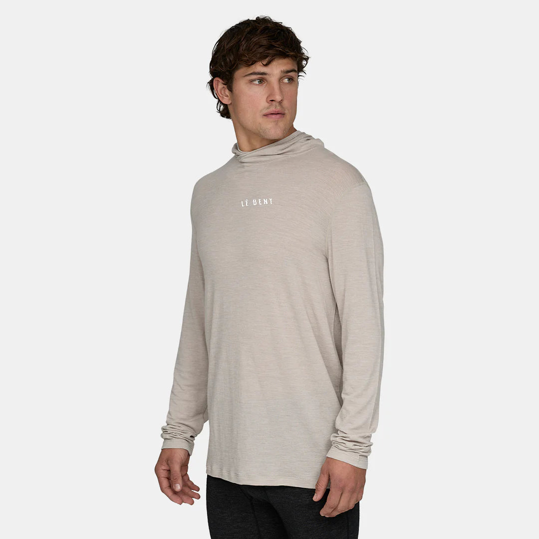 Le Bent Men's Featherweight Hooded Long Sleeve Crew Baselayer