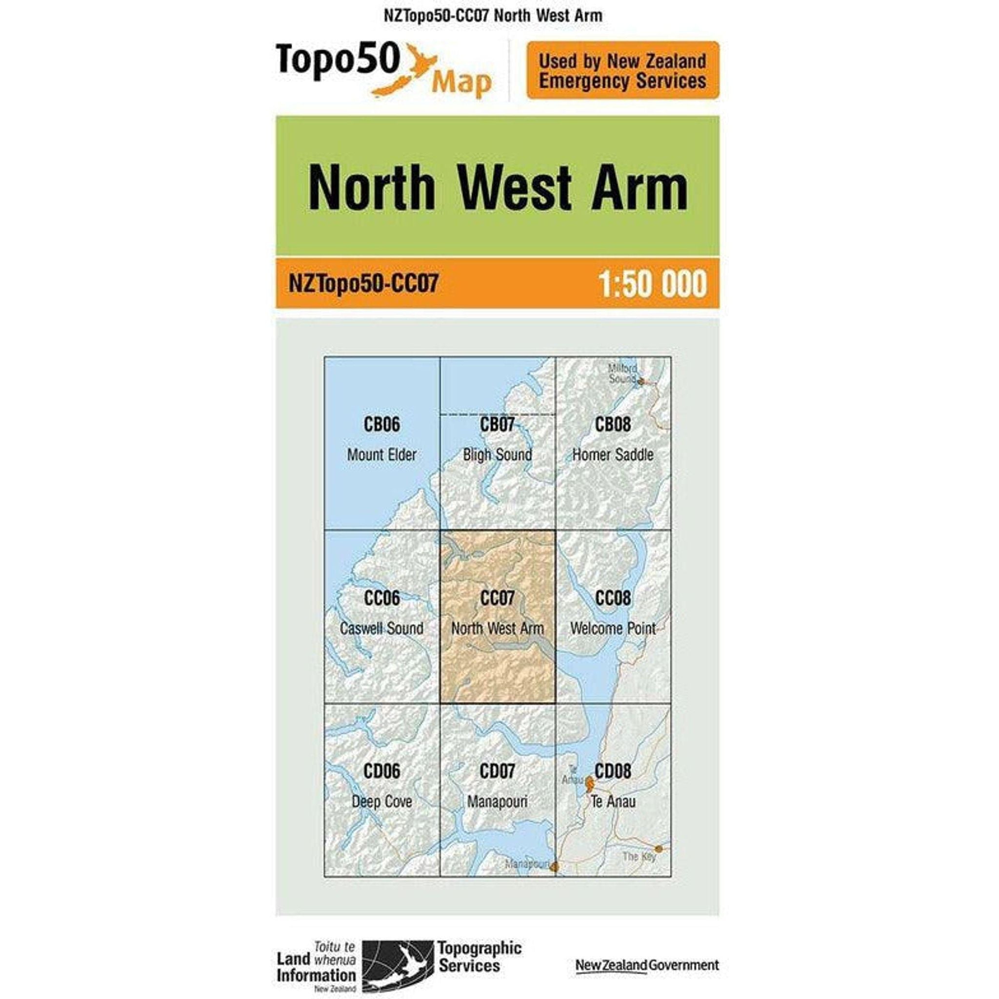 Topo Map 50 Northwest Arm CC07 Outside Sports