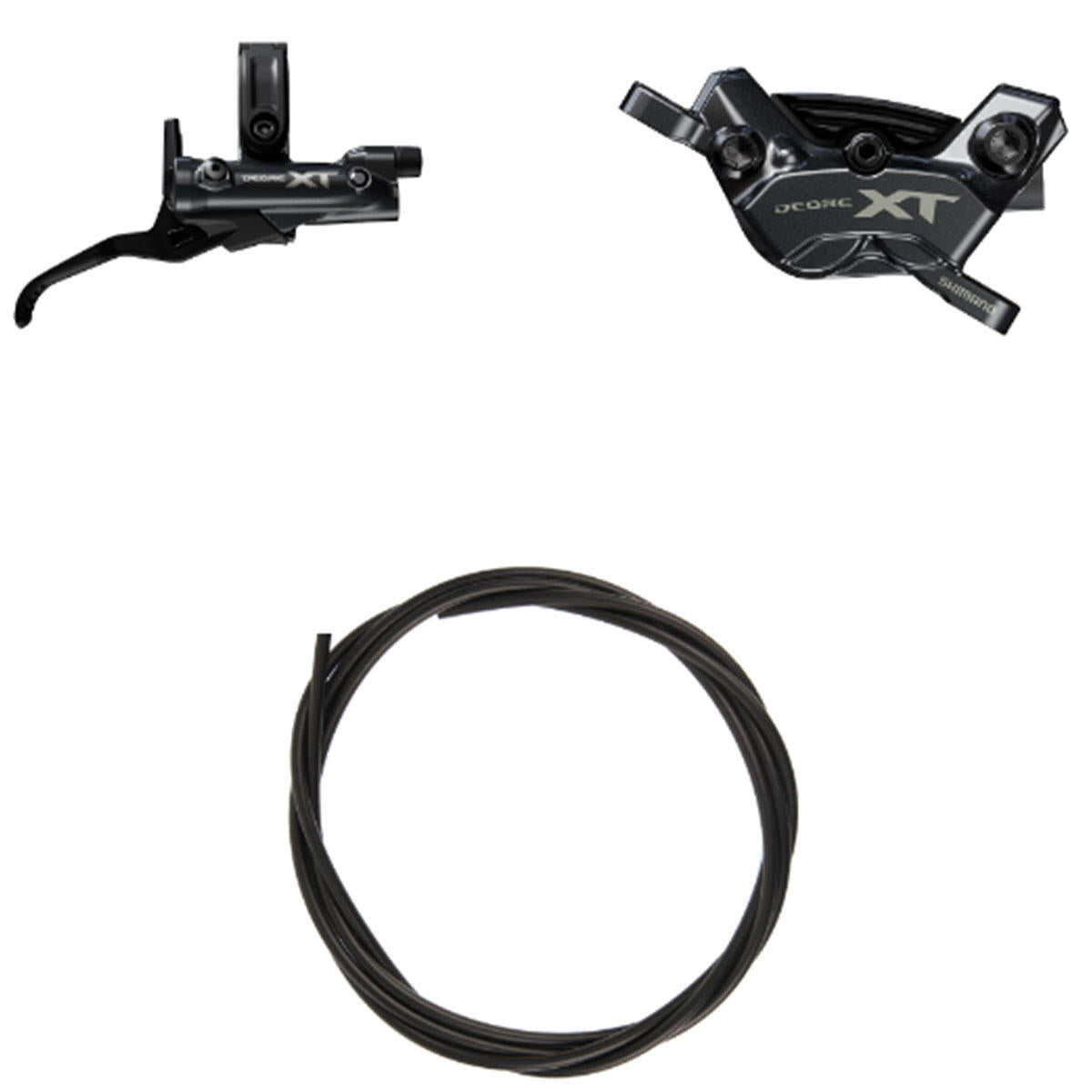 Shimano Deore XT BR-M8220 Right Front Disc Brake Kit 1000mm 4 Piston *Low Viscosity Oil Only*