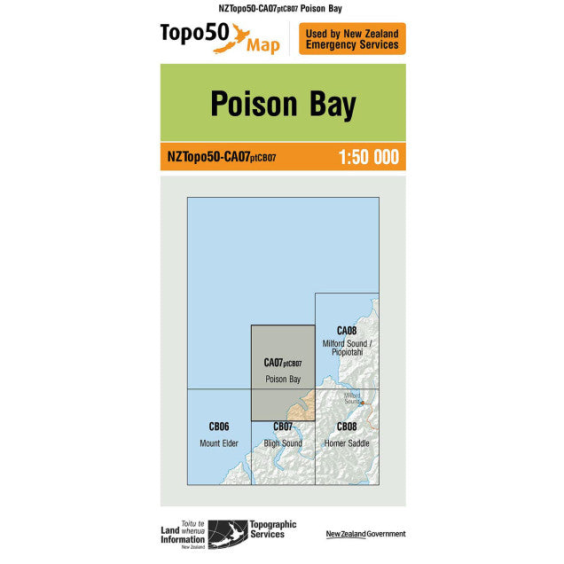 Topo Map 50 Poison Bay CA07