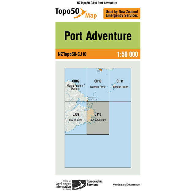 Topo Map 50 Port Adventure CJ10