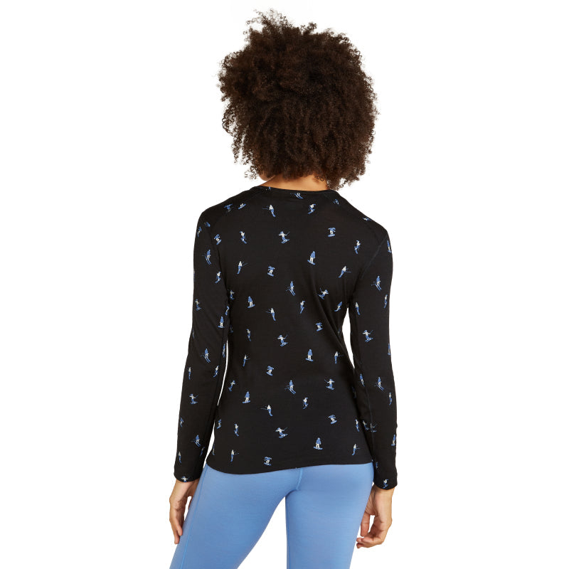 Icebreaker Women's Merino 200 Oasis Long Sleeve Crewe Ski Day