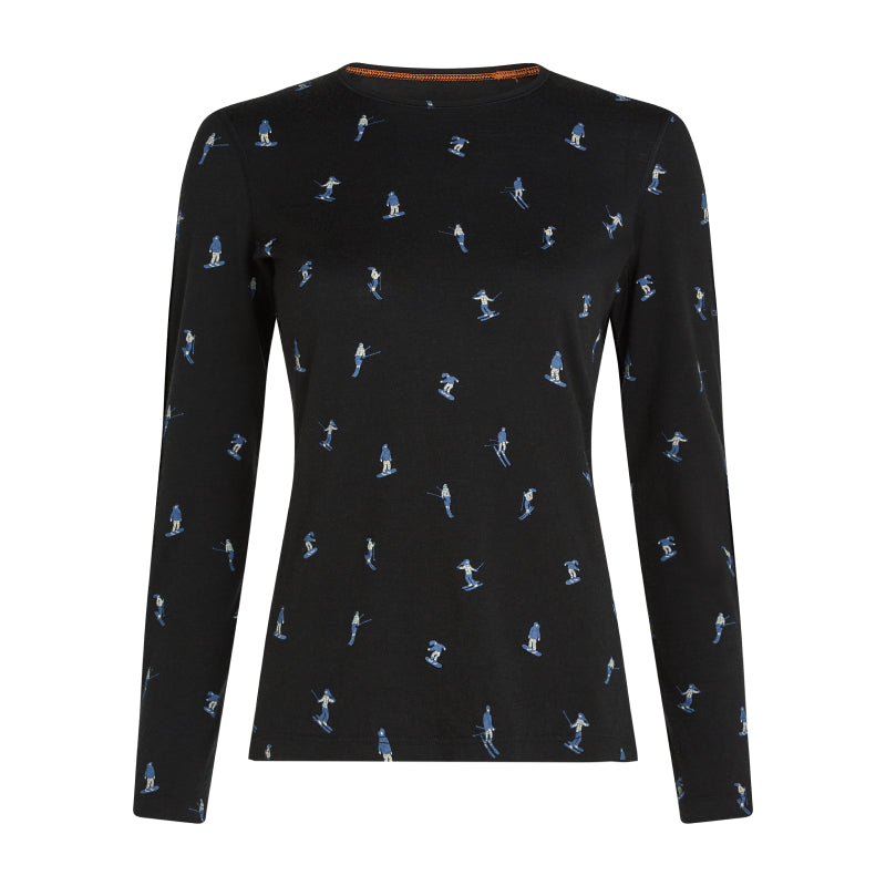 Icebreaker Women's Merino 200 Oasis Long Sleeve Crewe Ski Day
