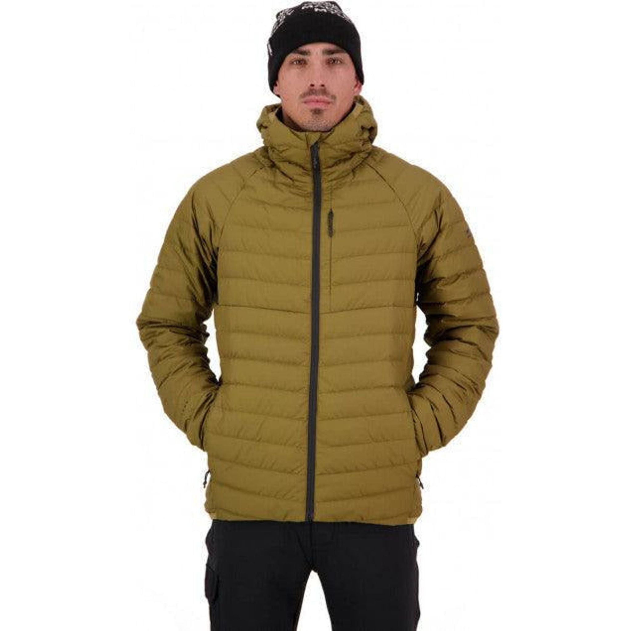 Mons Royale Mens Atmos Wool Down LW Packable Hood Outside Sports