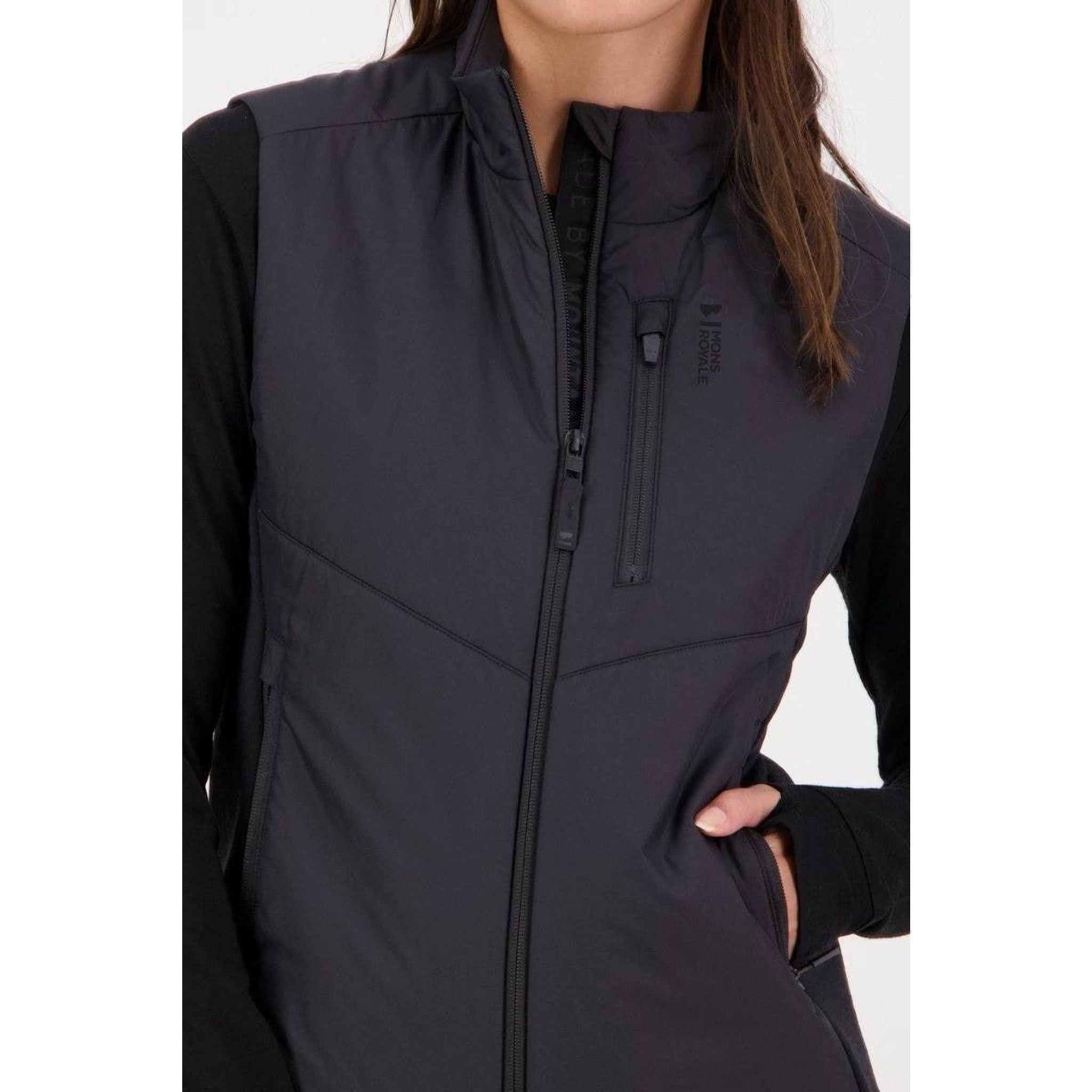 Mons Royale Womens Arete Wool Insulation Vest Outside Sports