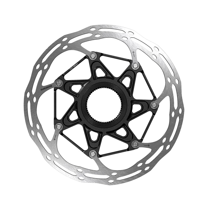 SRAM Rotor Centerline 2 Piece 160mm/180 mm Black (Includes Titanium Rotor Bolts) Rounded