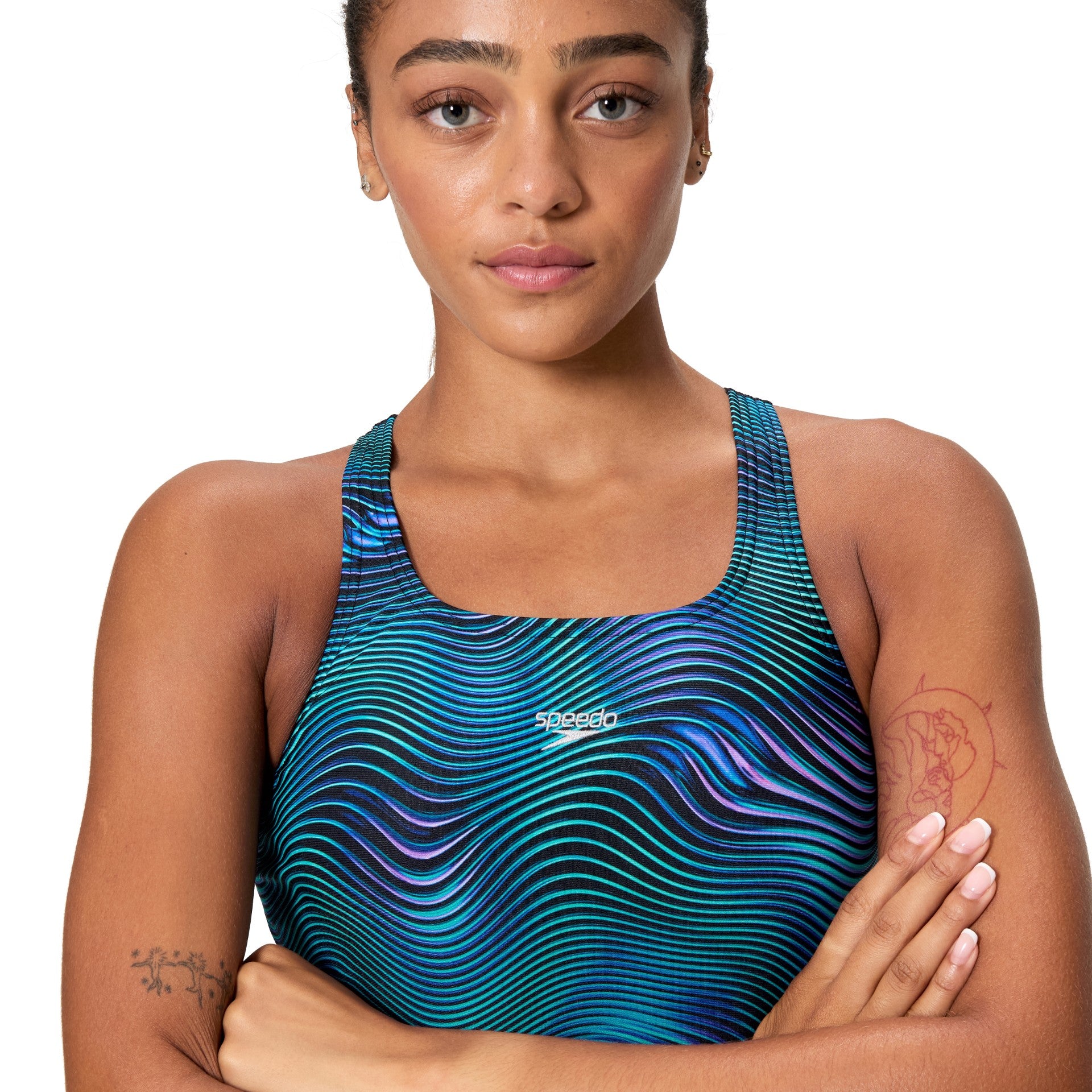 Speedo Women's Printed Medalist Swimsuit